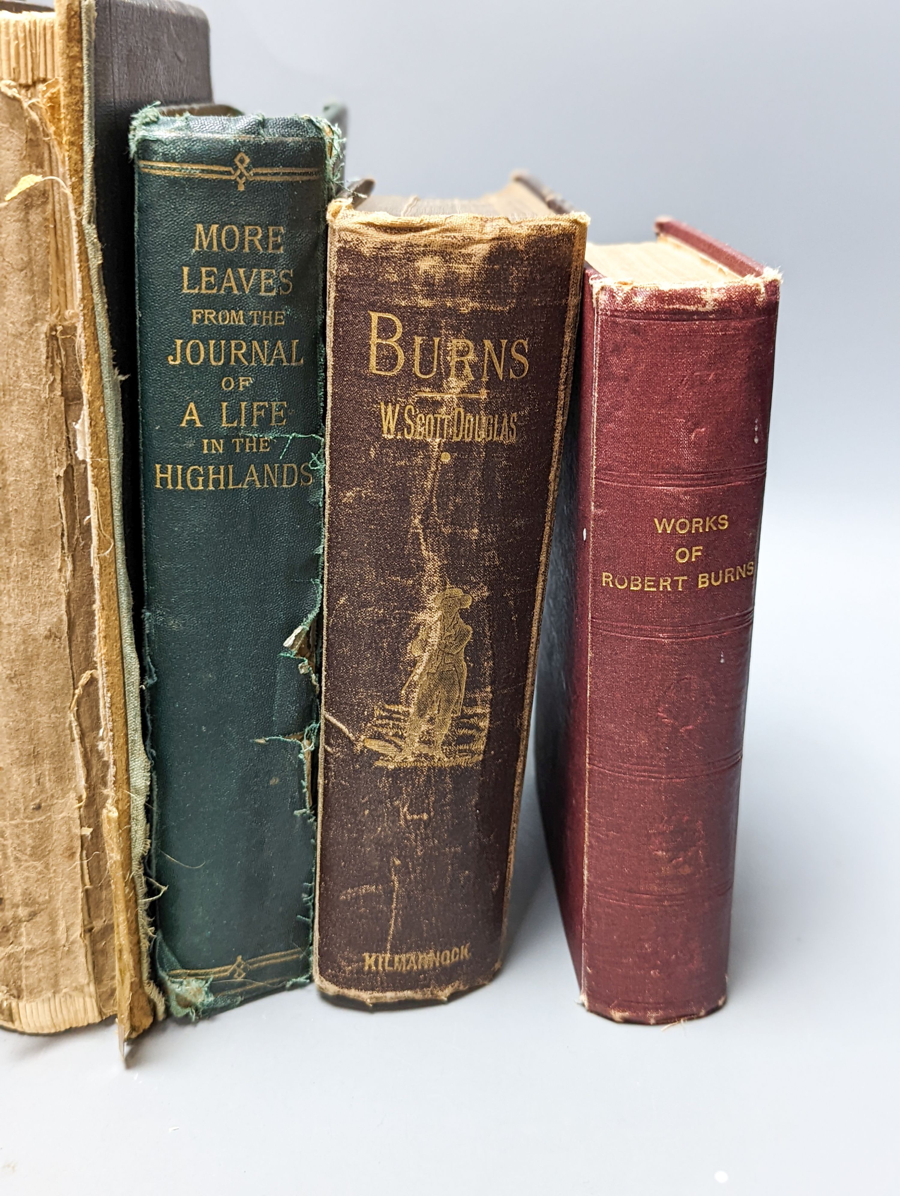 Browne, James - The History of the Highlands and of the Highland Clans, 3 vols (of 4), 4to, half calf, A. Fullerton & Co., Edinburgh, [1858-60]; [Queen Victoria] - More leaves from the Journal of Life in the Highlands, 8